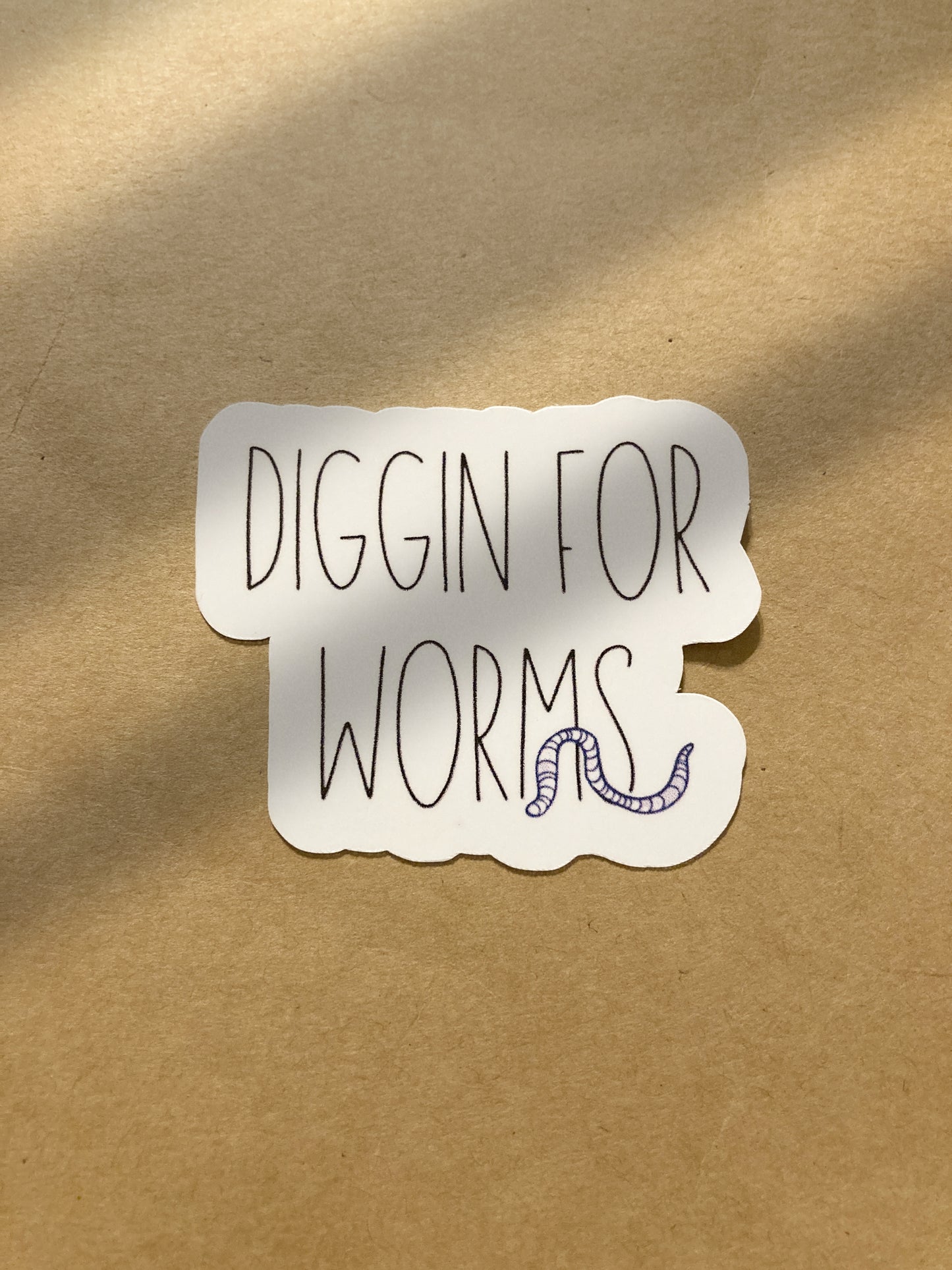 Water Bottle Sticker - Diggin for Worms